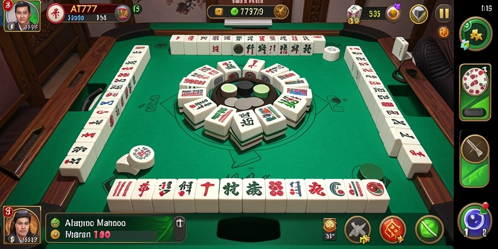 Tampilan gameplay Mahjong yang menarik dan penuh warna.