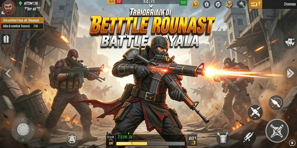 Gameplay seru di ATOM138 dengan gaya Battle Royale yang mendebarkan.