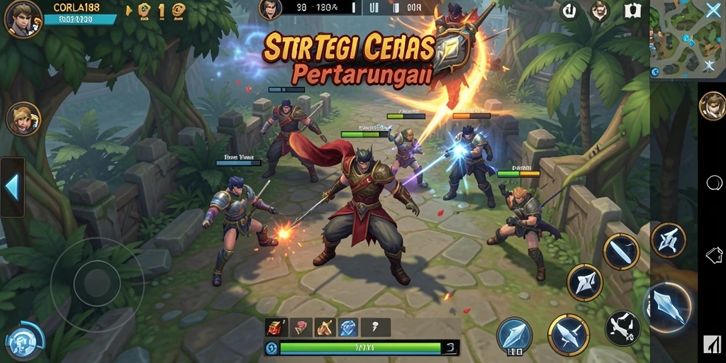 Tampilan gameplay CORLA188 yang menegangkan dan strategis.