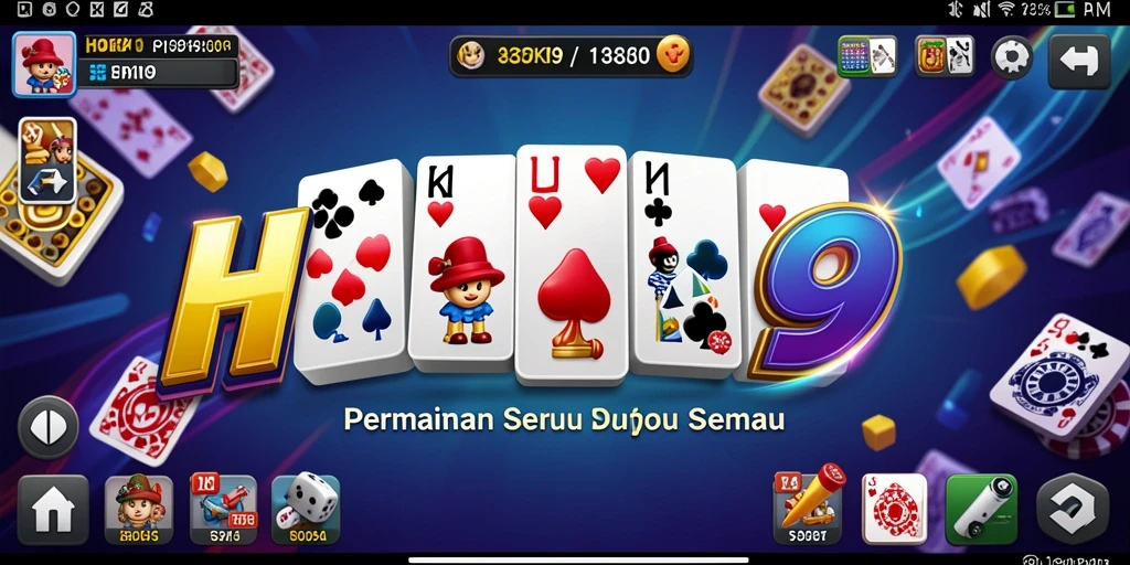 Screenshot HOKI9 menampilkan gameplay domino yang seru dan interaktif.