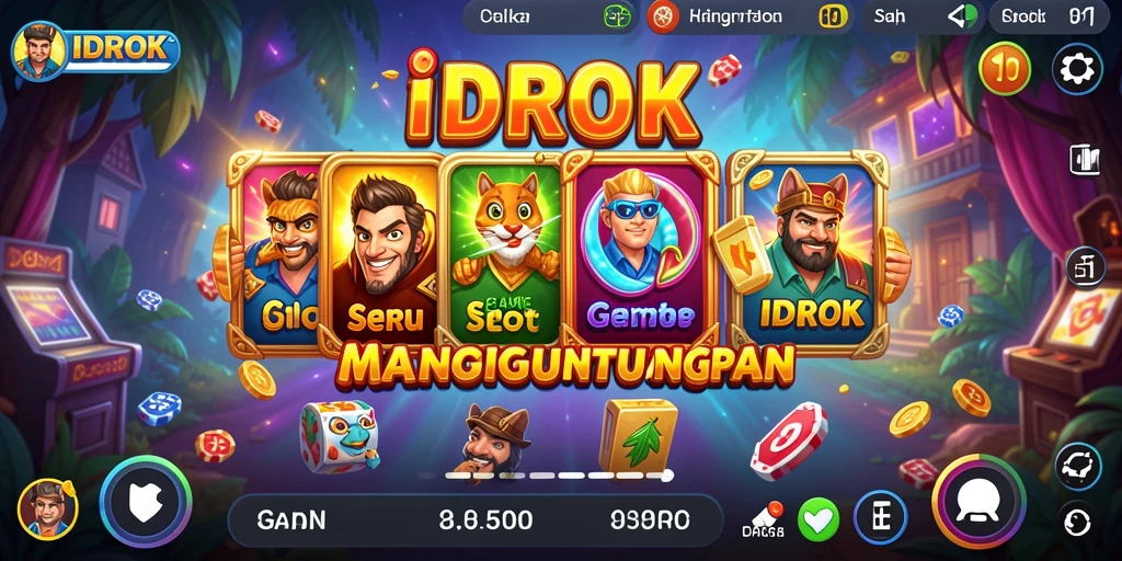 Tangkapan layar gameplay IDROK yang menarik dan penuh warna.