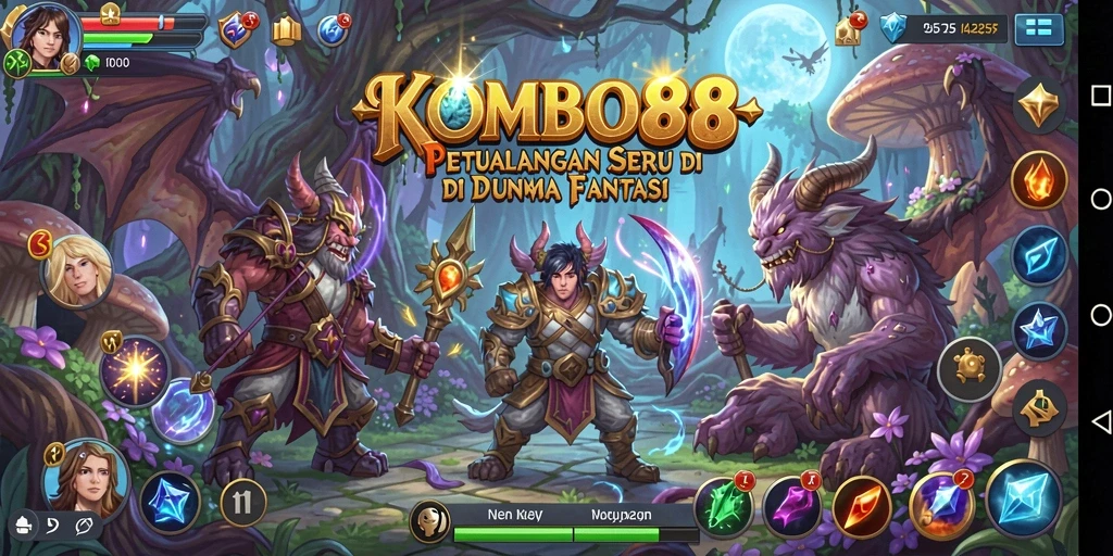 Tangkapan layar gameplay KOMBO88 dengan petualangan yang seru.