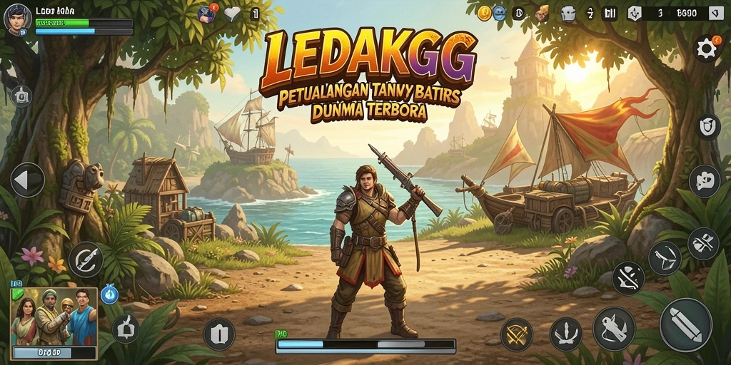 Tangkapan layar dari gameplay seru di dunia terbuka LEDAKGG.