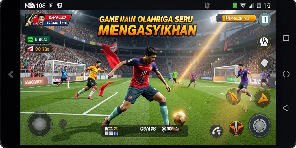 Gameplay MG108 yang menampilkan pertandingan olahraga yang seru.