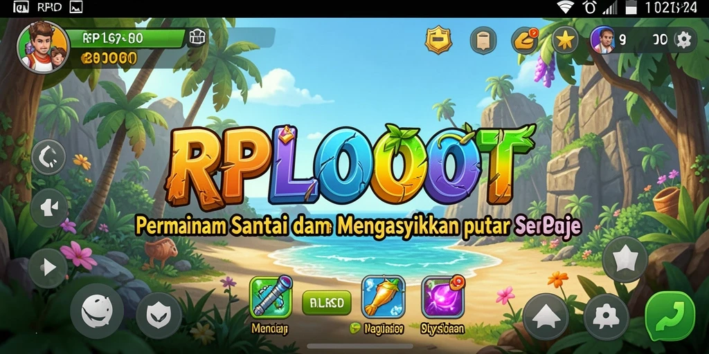 Tampilan gameplay seru dari RPLOOT yang penuh warna dan menyenangkan.