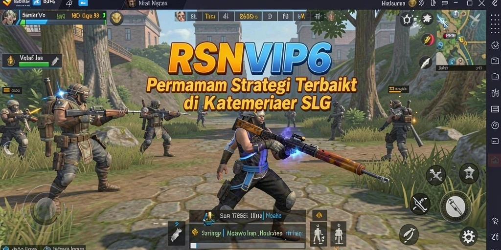 Screenshot gameplay RSNVIP6 menampilkan pertempuran taktis yang mendebarkan.