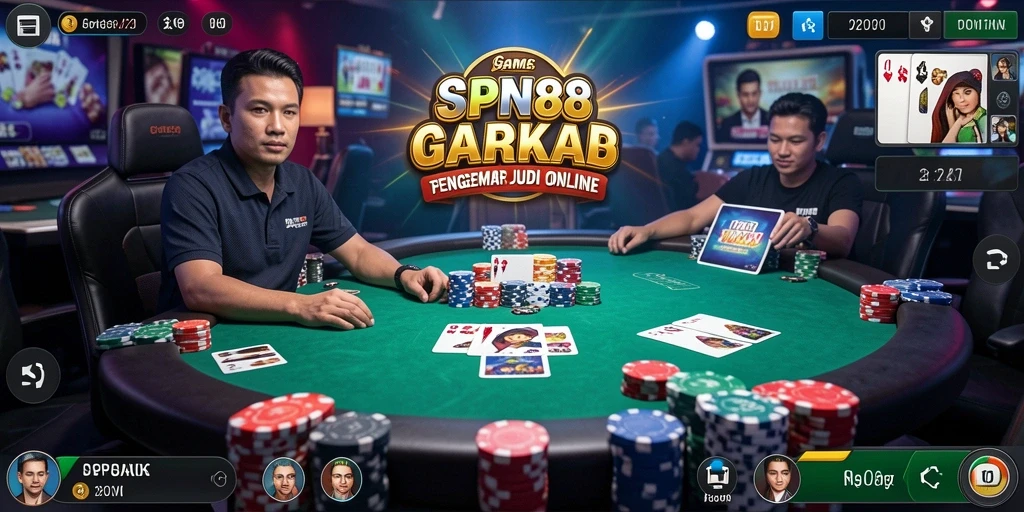 Tangkapan layar SPN88 menampilkan momen intens saat bermain Poker.